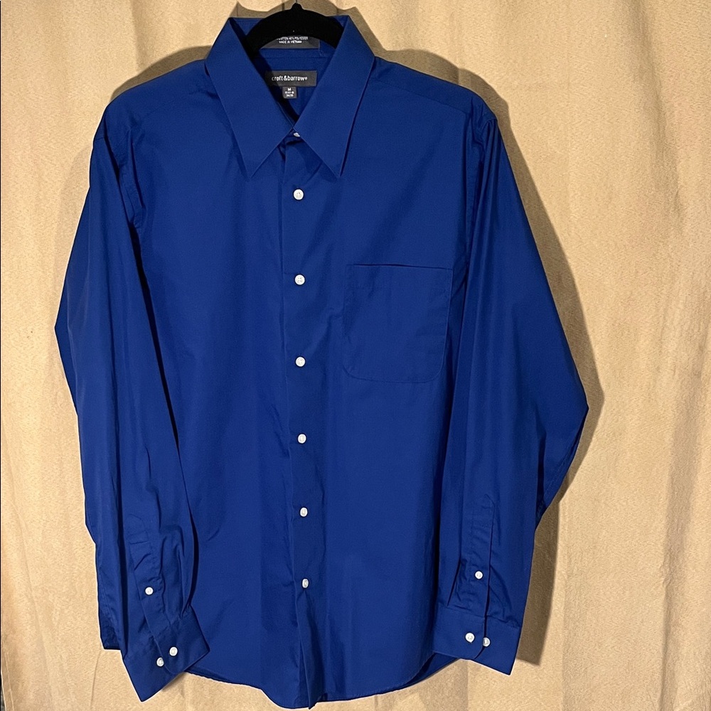 croft & barrow Royal Blue Long Sleeve Dress Shirt